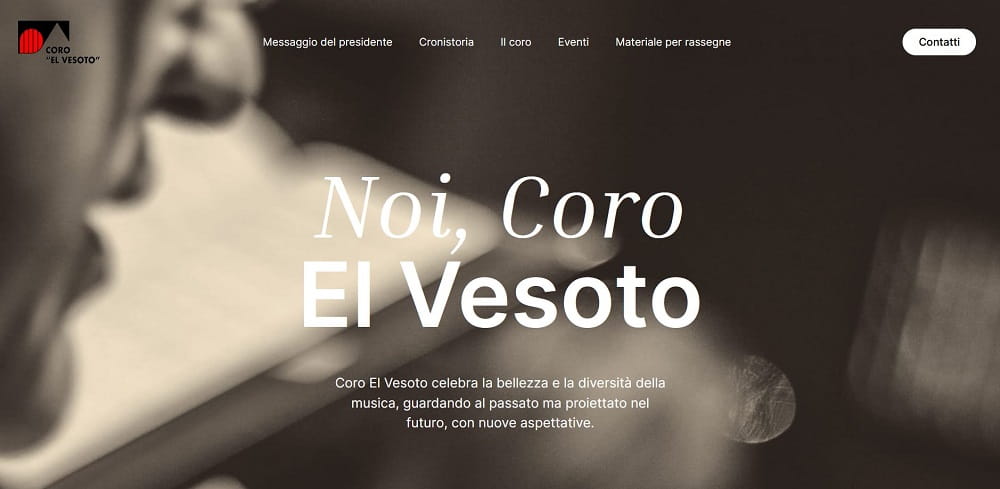 Credits sito web - Coro El Vesoto